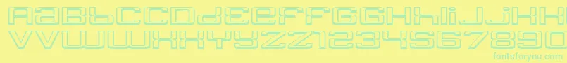 フォントYadou – 黄色い背景に緑の文字