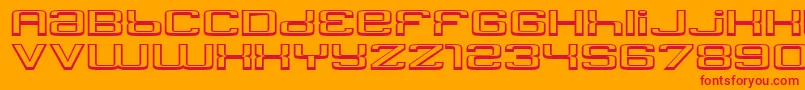 Yadou-fontti – punaiset fontit oranssilla taustalla