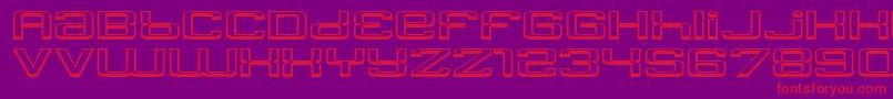 Yadou-Schriftart – Rote Schriften auf violettem Hintergrund
