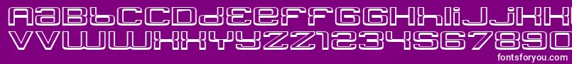 Yadou-Schriftart – Weiße Schriften auf violettem Hintergrund