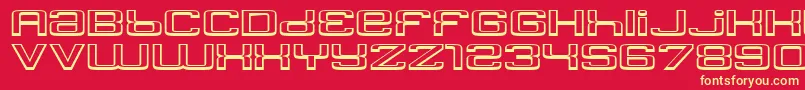 Yadou Font – Yellow Fonts on Red Background