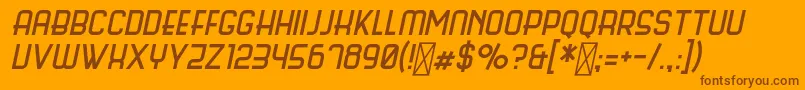Police ScienceFairItalic – polices brunes sur fond orange