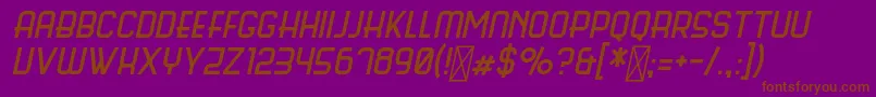 fuente ScienceFairItalic – Fuentes Marrones Sobre Fondo Morado