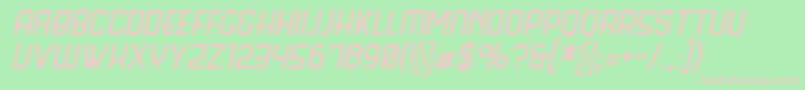 フォントScienceFairItalic – 緑の背景にピンクのフォント