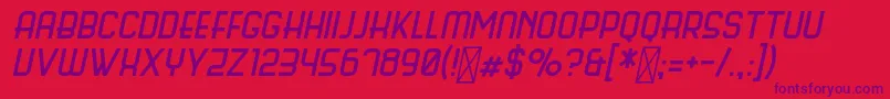 ScienceFairItalic Font – Purple Fonts on Red Background