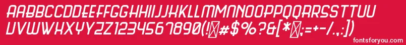 ScienceFairItalic Font – White Fonts on Red Background