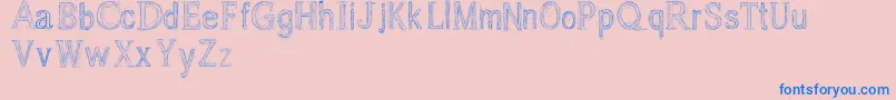 Usang Font – Blue Fonts on Pink Background