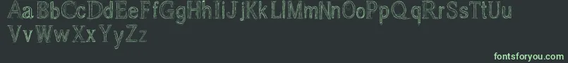 Usang-fontti – vihreät fontit mustalla taustalla