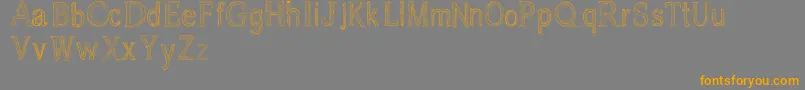 Usang Font – Orange Fonts on Gray Background