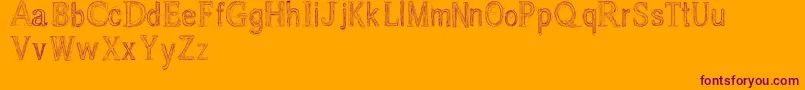 Usang Font – Purple Fonts on Orange Background