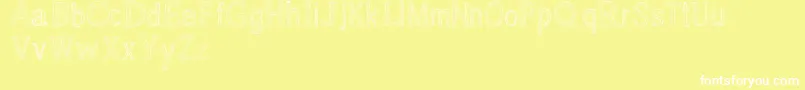 Usang Font – White Fonts on Yellow Background