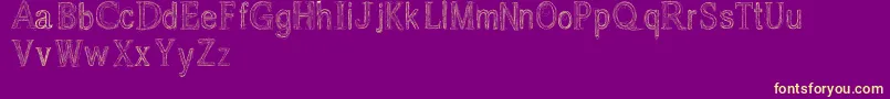 Usang Font – Yellow Fonts on Purple Background
