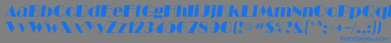 BarbeDisplaySsiItalic Font – Blue Fonts on Gray Background