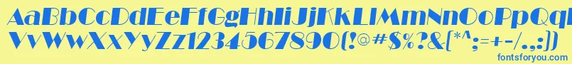 BarbeDisplaySsiItalic Font – Blue Fonts on Yellow Background