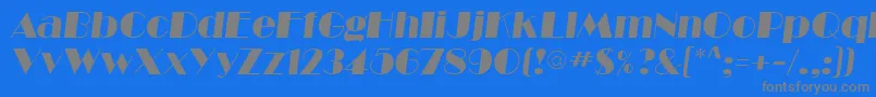 BarbeDisplaySsiItalic Font – Gray Fonts on Blue Background