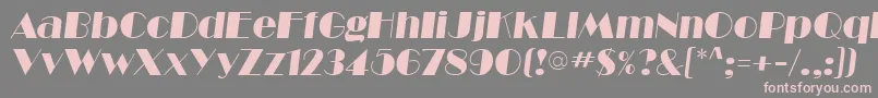 BarbeDisplaySsiItalic Font – Pink Fonts on Gray Background