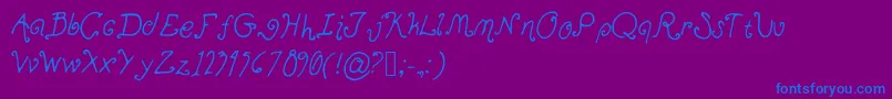 Ohmai Font – Blue Fonts on Purple Background