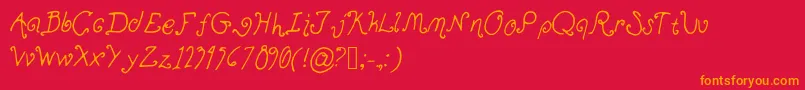 Ohmai Font – Orange Fonts on Red Background