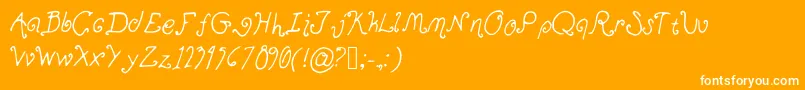 Ohmai Font – White Fonts on Orange Background