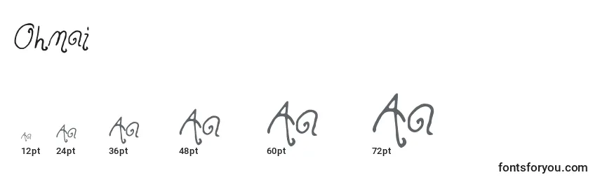 Ohmai Font Sizes