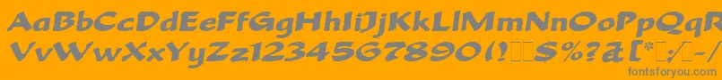 BeckaScriptLetPlain.1.0 Font – Gray Fonts on Orange Background