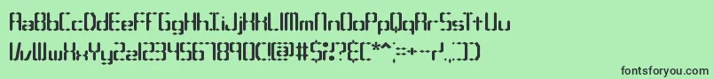 フォントCompliantConfuse1sBrk – 緑の背景に黒い文字