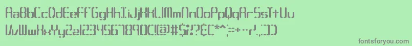 フォントCompliantConfuse1sBrk – 緑の背景に灰色の文字