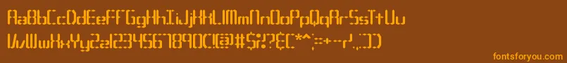 CompliantConfuse1sBrk Font – Orange Fonts on Brown Background