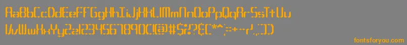 CompliantConfuse1sBrk Font – Orange Fonts on Gray Background