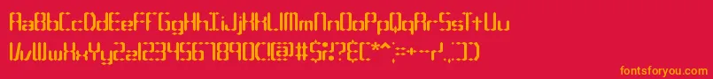 CompliantConfuse1sBrk Font – Orange Fonts on Red Background