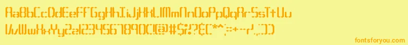 CompliantConfuse1sBrk Font – Orange Fonts on Yellow Background