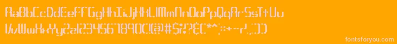 CompliantConfuse1sBrk-Schriftart – Rosa Schriften auf orangefarbenem Hintergrund