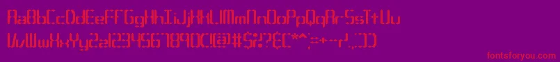 CompliantConfuse1sBrk Font – Red Fonts on Purple Background