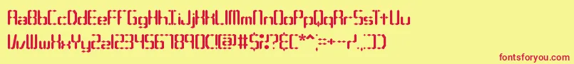 CompliantConfuse1sBrk Font – Red Fonts on Yellow Background