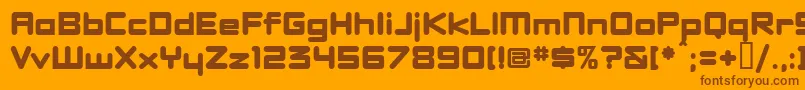 Więcej informacji o czcionce Dbxlnew Czcionka Dbxlnew – brązowe czcionki na pomarańczowym tle