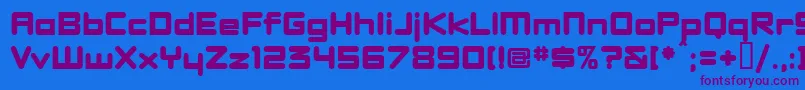 Police Dbxlnew – polices violettes sur fond bleu
