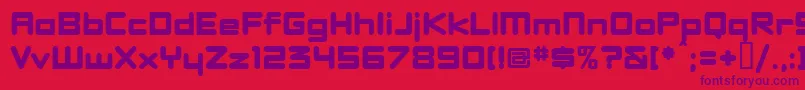 Dbxlnew Font – Purple Fonts on Red Background