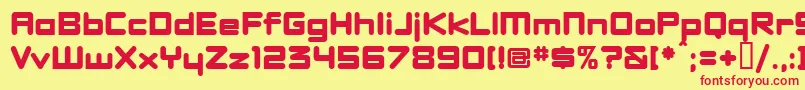Dbxlnew Font – Red Fonts on Yellow Background
