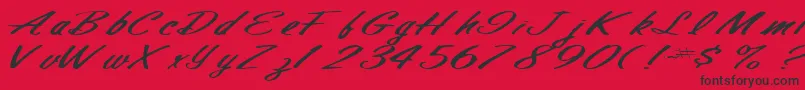 Finalmandate77RegularTtext Font – Black Fonts on Red Background