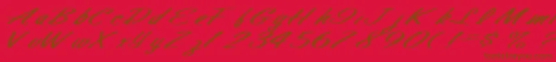 fuente Finalmandate77RegularTtext – Fuentes Marrones Sobre Fondo Rojo