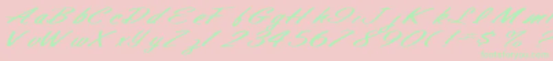 Finalmandate77RegularTtext-Schriftart – Grüne Schriften auf rosa Hintergrund