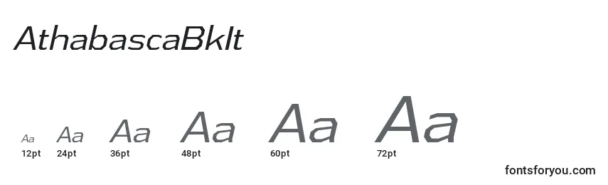 AthabascaBkIt Font Sizes