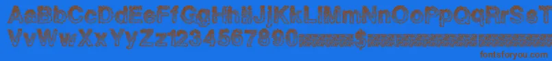 Quantumants Font – Brown Fonts on Blue Background