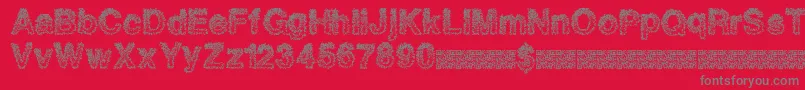 Quantumants Font – Gray Fonts on Red Background