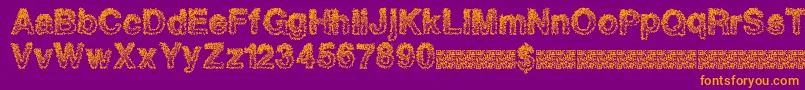 Quantumants Font – Orange Fonts on Purple Background