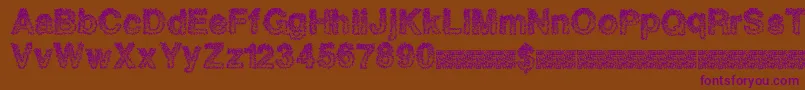 Quantumants Font – Purple Fonts on Brown Background