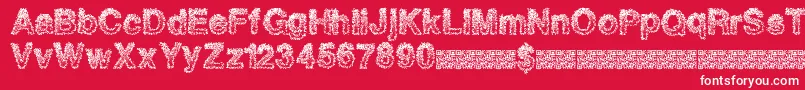 Quantumants Font – White Fonts on Red Background