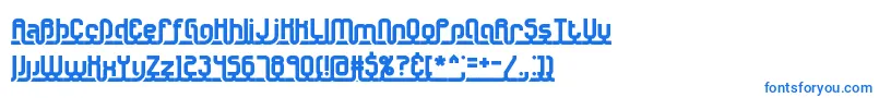 フォントUnderscr – 白い背景に青い文字