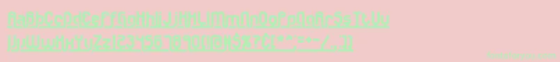 Underscr Font – Green Fonts on Pink Background