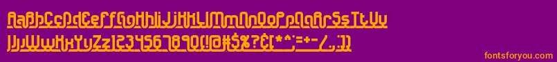 Underscr Font – Orange Fonts on Purple Background